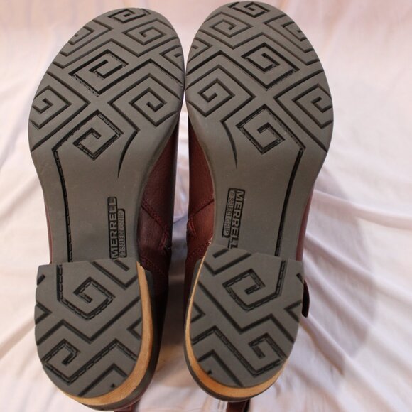 Merrell Shiloh II Burgundy Leather Ankle Boots Women’s NWOB Size 11 - Picture 10 of 15